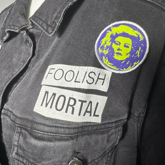 DISNEY STORE NWT Women's 3X Black Haunted Mansion‎ Denim Jean jacket Madam Leota - Picture 4 of 16